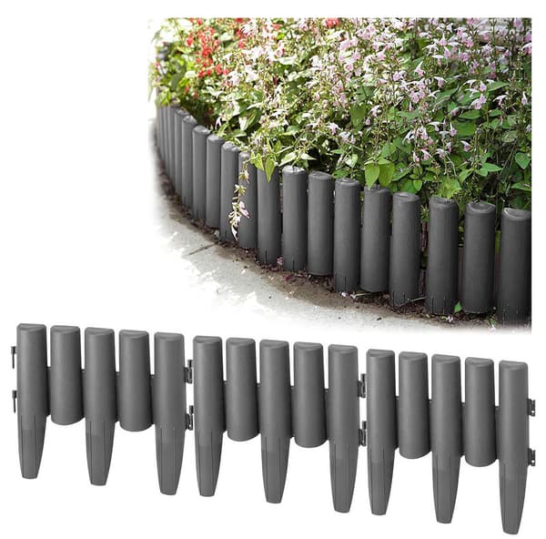 RIBERA antrasiitinvärinen puutarhanurmikon palisadi 280 cm