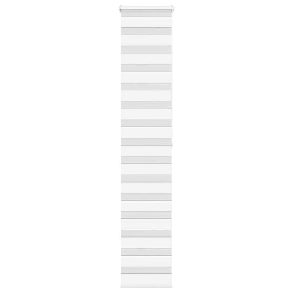 vidaXL zebrarullegardin, hvid, stofbredde 45,9 cm, polyester