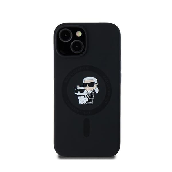 Karl Lagerfeld Silikone Karl & Choupette MagSafe - iPhone 15 Plus / 14 Plus Etui (Sort)