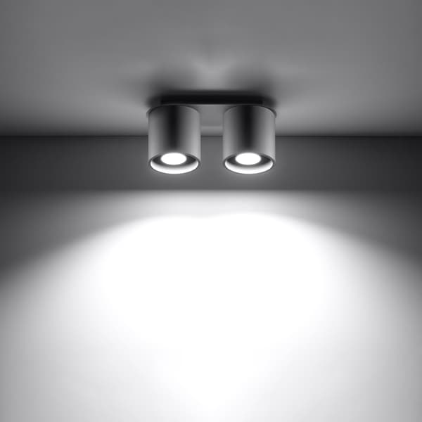 Loftlampe Orbis 2 GU10 grå aluminium Sollux SL.0055