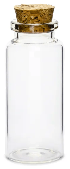 Glasflaskor med kork 7,5 cm 12 st.