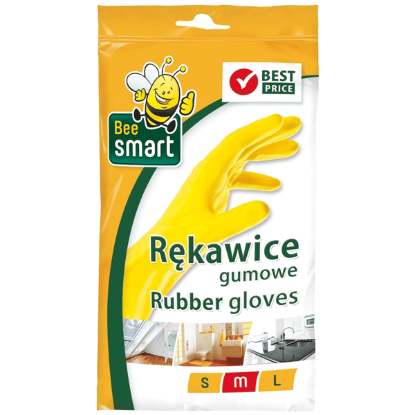 Bee Smart gummihandskar M Gula 242616