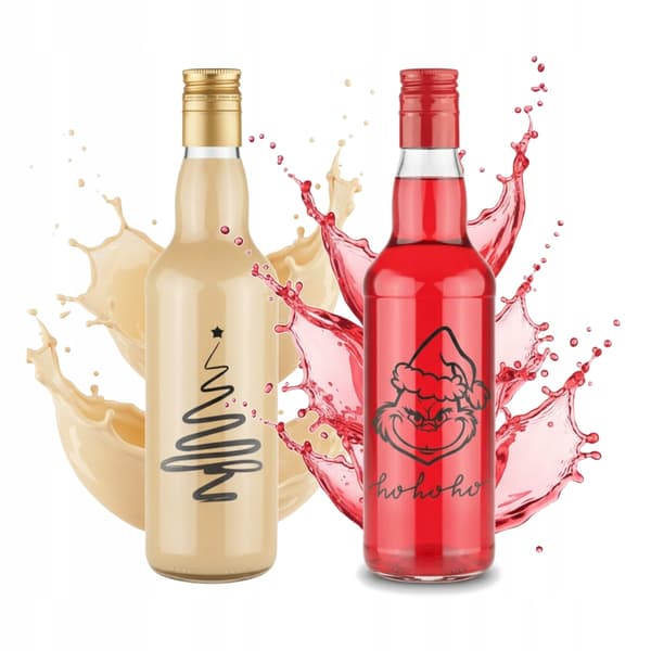 Presentflaska 500ml Monopol med tryck Julgranslikör Grinchen