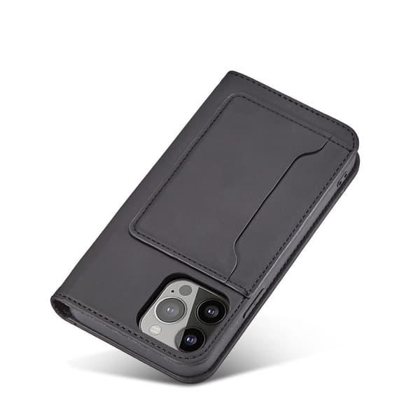 Magnetkortcover til iPhone 13 Pro Max cover med kortholder, sort