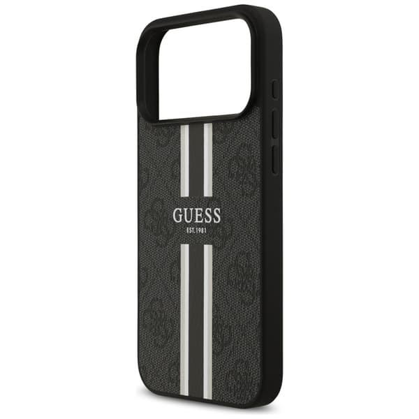 Guess 4G Printed Stripes MagSafe - iPhone 17 Pro Max cover (sort)