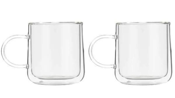 TERMOKOPPER I GLAS 250 ml 2 stk. DOBBELTVÆGGET GLAS