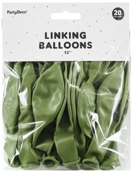 Ballonger med koppling 33 cm olivgröna 20 st