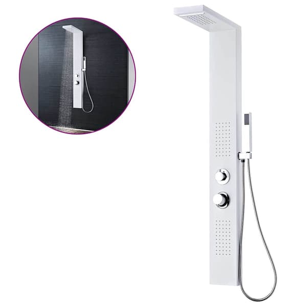 vidaXL Brusepanel Mat Hvid Aluminium