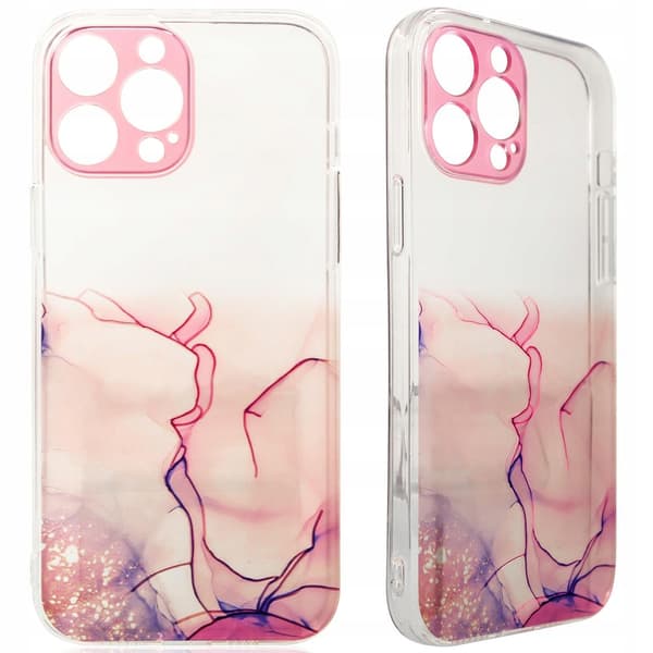 Marmor Cover iPhone 12 Pro gelcover marmor pink