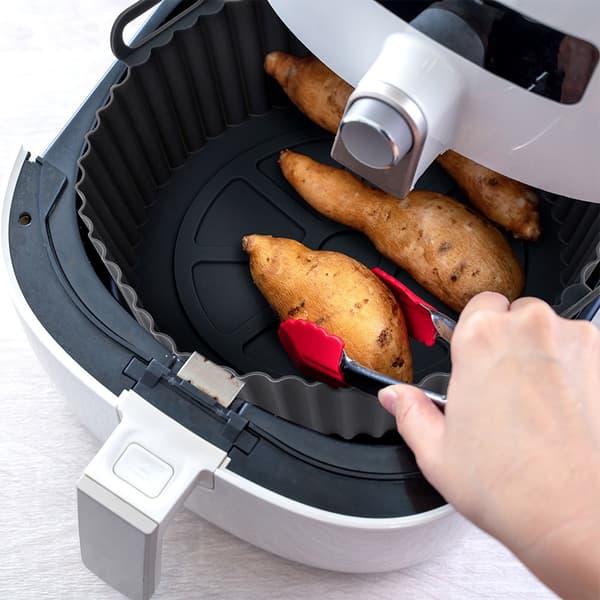 Silikoneindsats til airfryer oliefri sort 20,5 cm