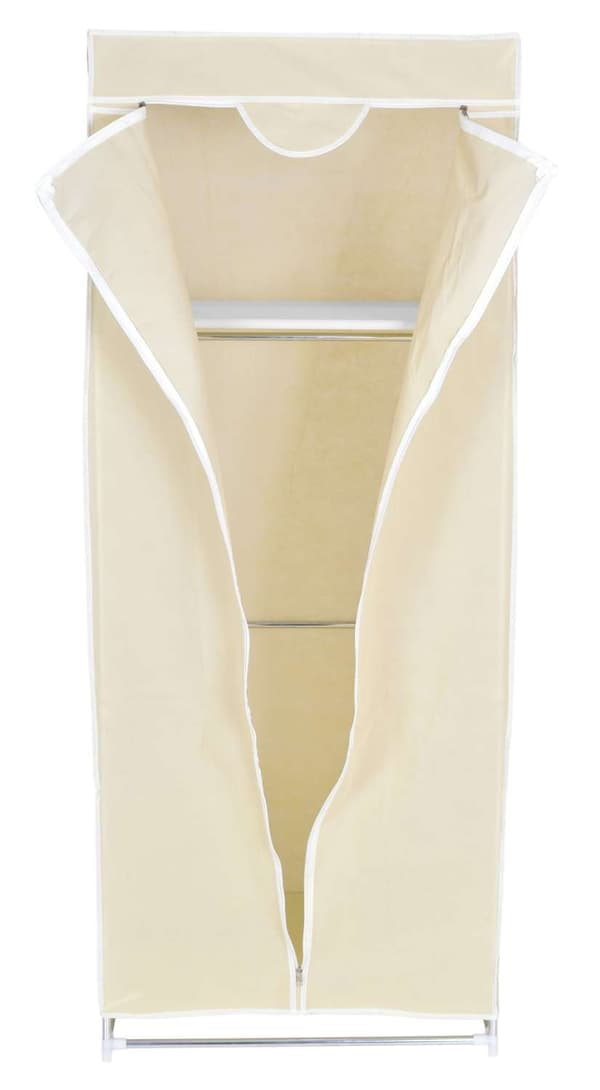 Fela tekstilgarderobe med hylde - beige