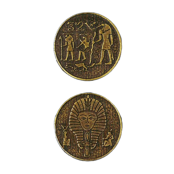 Egyptisk guldmetalmønt 1 stk.