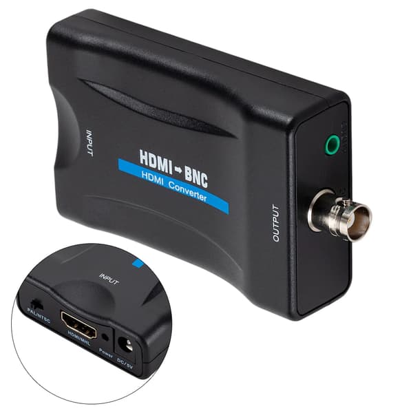 HDMI-BNC-muunnin + 3,5 mm ääni-JACK
