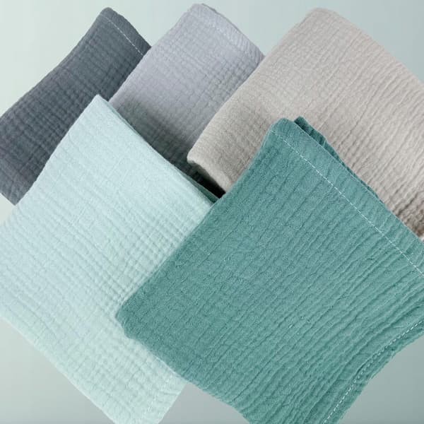 Plumeri Muslin Bleer Sæt med 5 Farver 70x70 cm