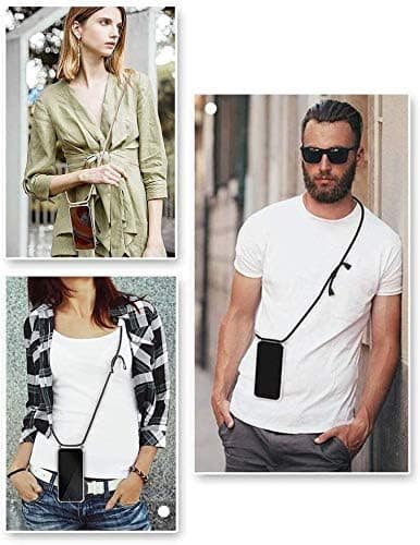 SILIKONEETUIS TIL SAMSUNG GALAXY NOTE 20 TRANSPARENT + SORT LANYARD
