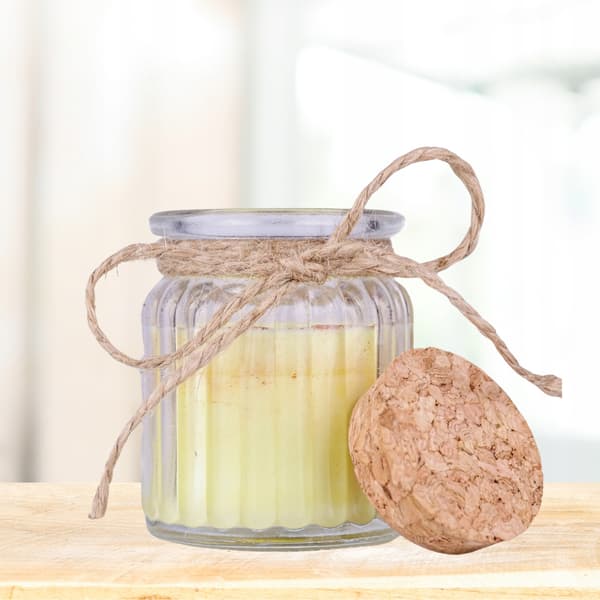 Doftande sojaljus i glas - Vaniljljus
