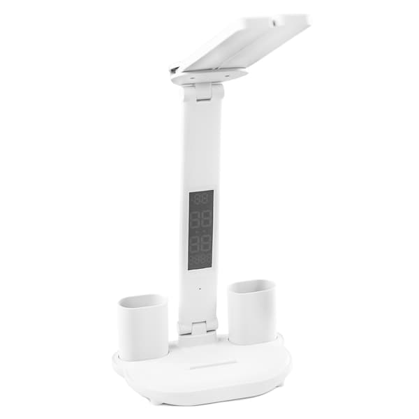 LED-skrivebordslampe med display, tegneur, dobbelt temperatur