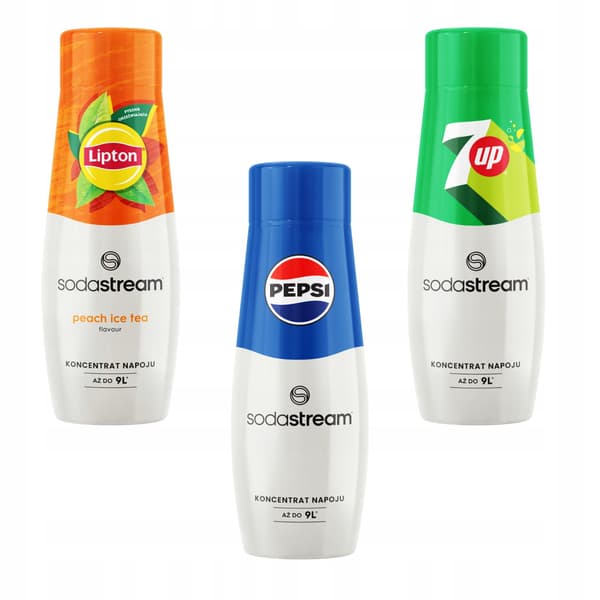 Sodastream Lipton Iste Persika + Pepsi + 7up 3-pack koncentrat