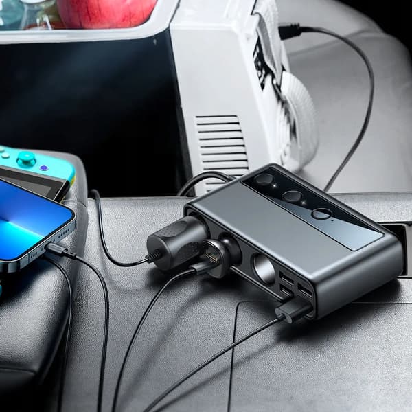JOYROOM JR-CL06 MULTI-PORT USB BILOPLADER PD154W/QC3.0 SORT