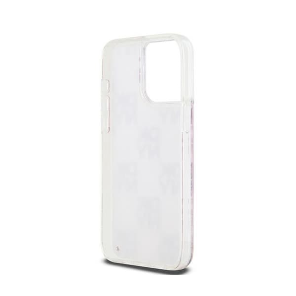 DKNY Liquid Glitter Multilogo - iPhone 15 Pro Max cover (lyserød)