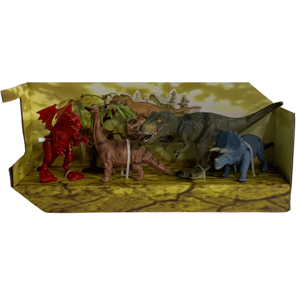 DINOSAUR-FIGURSÆT TIL PLAY 4 DINOSAURS ET OPTRÆKNINGSTRÆ