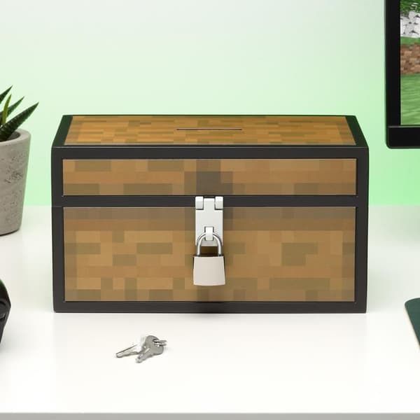 Säästöpossu Aarrearkku avaimella - Minecraft