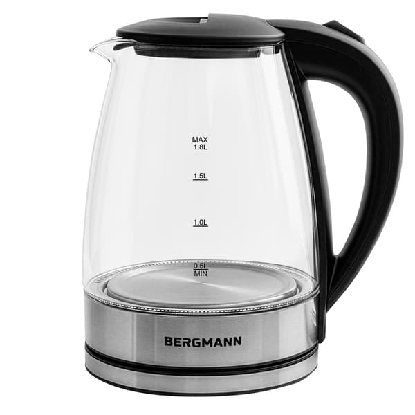 Bergmann elektrisk glaskande ZH002 1,8L 2200W med rustfrit stålbase