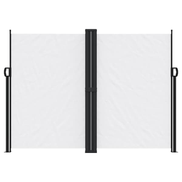 vidaXL Utdragbar sidomarkis vit 180x1000 cm