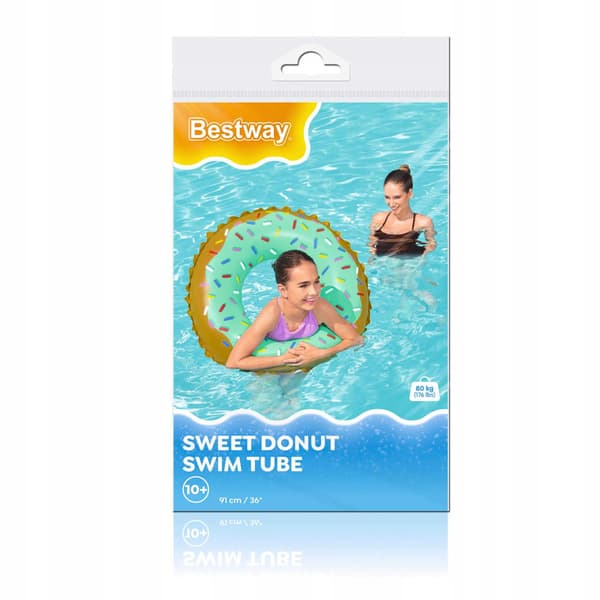 Inflabel Ring För Simning Madrass Donut För Barn 90 cm Ring Bestway