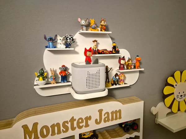 Cloud-hylde/display til lydfigurer til Toniebox 2-systemet