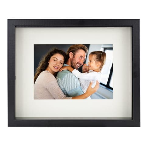 3D fotoramme dyb skyggeboks 20x25 cm rektangulær sort