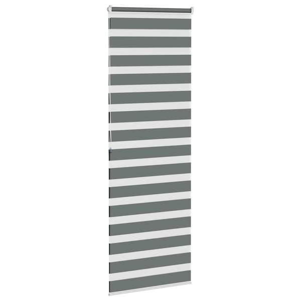 vidaXL zebrarullegardin, mørkegrå, stofbredde 75,9 cm, polyester