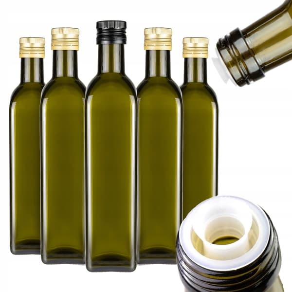 50x MARASCA 500ml flaskor med DISPENSER för olivolja