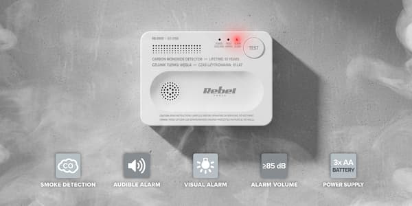 Rebel KD-218B trådlös koloxidsensor på batteri