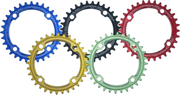 BLÅ CYKELDÄNGD FRÄMRE 104 mm 32T MTB