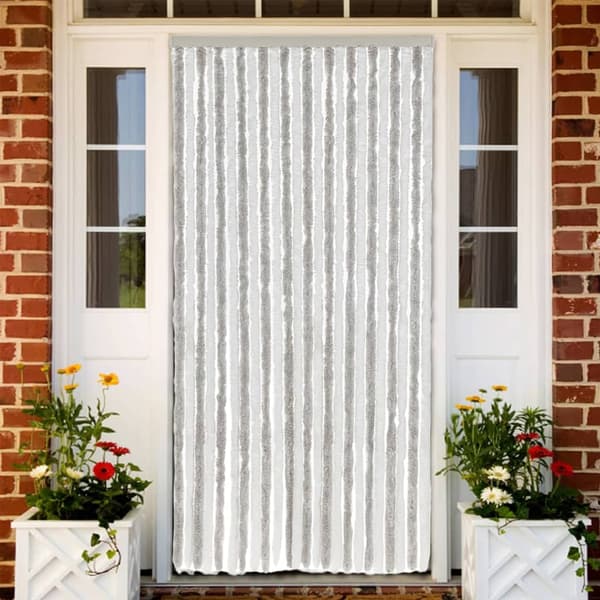 vidaXL Flugnät ljusgrå och vit 100x220 cm chenille