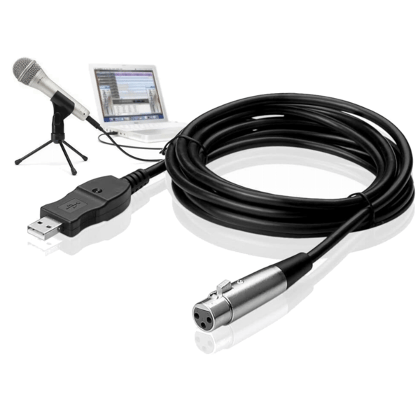 XLR mikrofonikaapeli USB-liitäntä PC 3m audio-adapteri XLR
