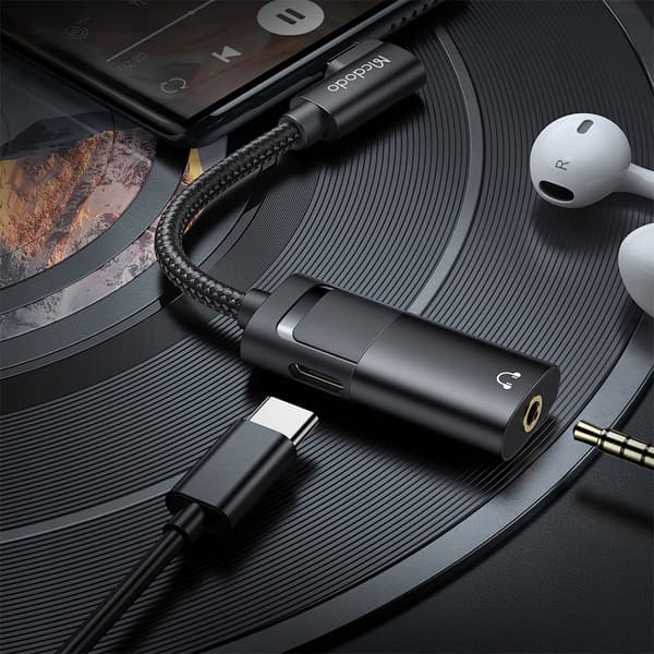 MCDODO USB-C MINI JACK 3.5MM SOVITIN AUX-KAAPELI SAMSUNG APPLE DAC -SOVITTIMEN KÄYTTÖÖN
