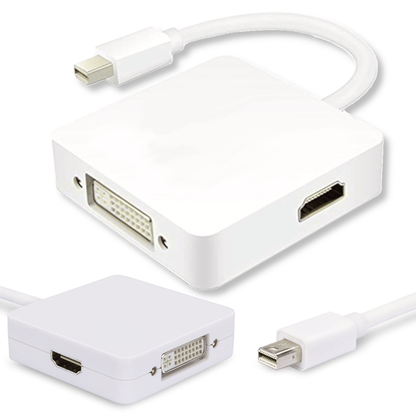 Adapter mini DisplayPort til VGA / DVI / HDMI Konverter