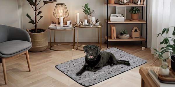 Koiran matto 50x70 cm vedenpitävä luut musta