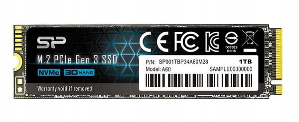 SSD Silicon Power Ace A60 1024 GB PCIe Gen 3x4