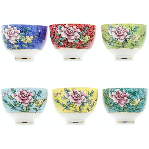 KOPPER TIL TE OG URTER 6 KOPPER PORCELÆN GAVE SÆT