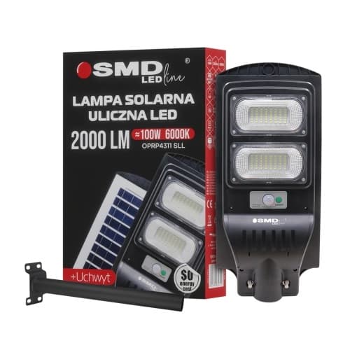 LED SOLGATULYMPA 100W 10AH 6000K 2000LM + HÅLLARE - E+29-4311SLL