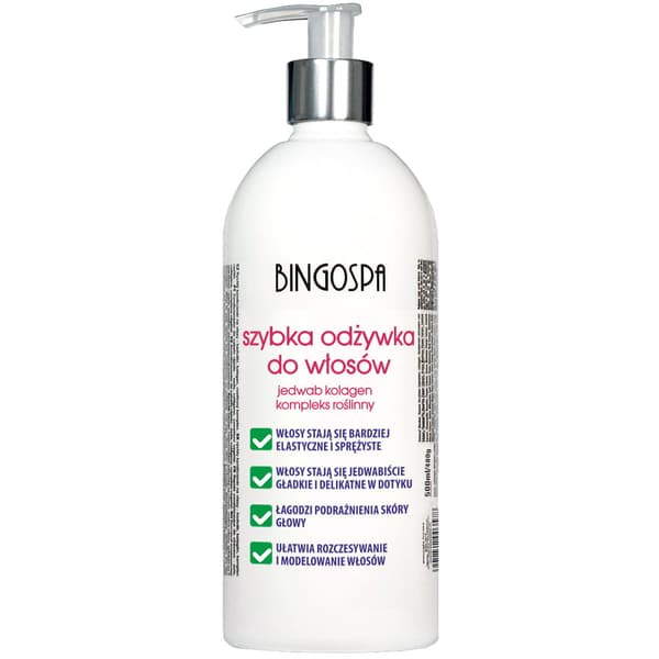 BINGOSPA Silk Collagen Plant Complex Hurtig Hårbalsam 480g