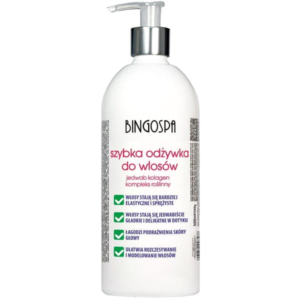 Bingospa Silk Collagen Plant Complex snabb hårbalsam 480g