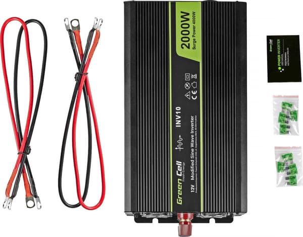 Green Cell INV10 Autoinvertteri 12V-230V 2000W/4000W