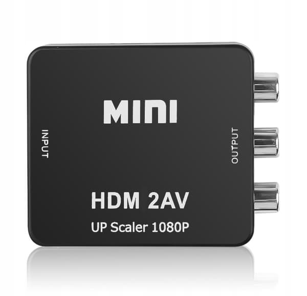 HDMI TIL AV RCA Konverter Adapter cinch 1080P Kabel