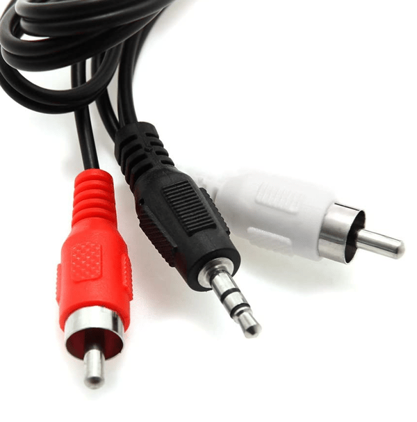Adapteri 3,5 mm jak-uros 2 x RCA-uros 1m