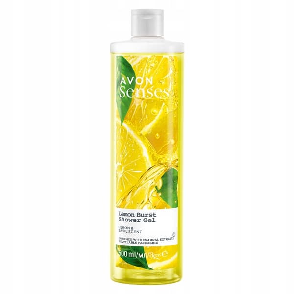 Avon Lemon Burst -suihkugeeli sitruuna ja basilika 500 ml