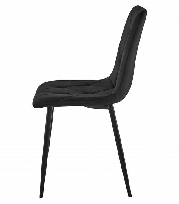Sæt med NP 120x80 Craft Black bord + 4 LIBRA sorte stole